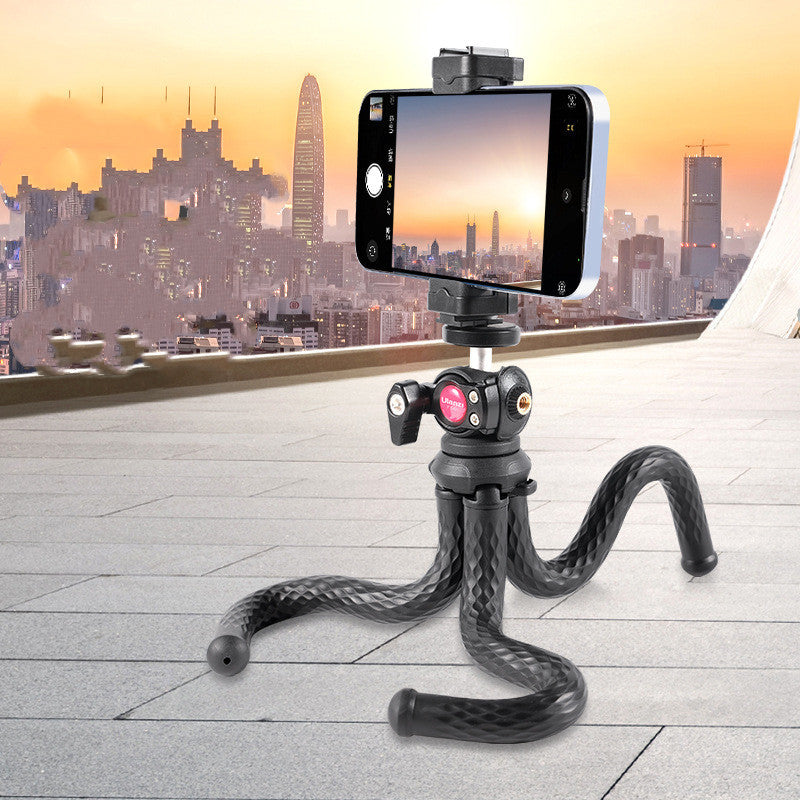 Ensemble trépied à pince pour téléphone portable Gimbal Black Octopus
