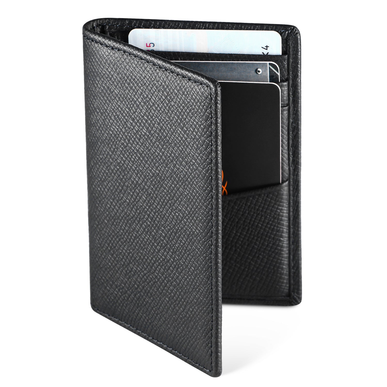 Genuine Leather Card Holder Cross-border Ultra-thin Multi-card-slot Card Clamp Portable Cow Leather Anti-theft Swiping Boutique Wallet