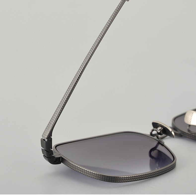 Lunettes de Myopie Homme à Monture Carrée en Titane Pur, Double Barre, Style Tendance
