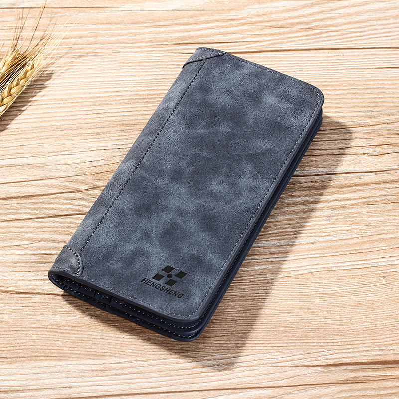 Portefeuille long pour homme tendance et décontracté au style rétro