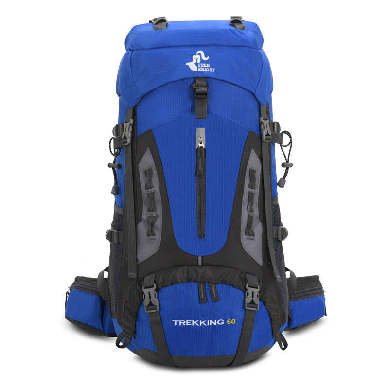 Sac à dos d'alpinisme 60L pour randonnée en extérieur, cadeau de camping, housse de pluie