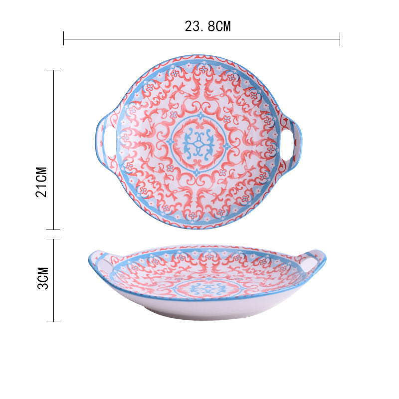 Bakeware Ceramic Cheese Baked Rice Plate Fruit Plate