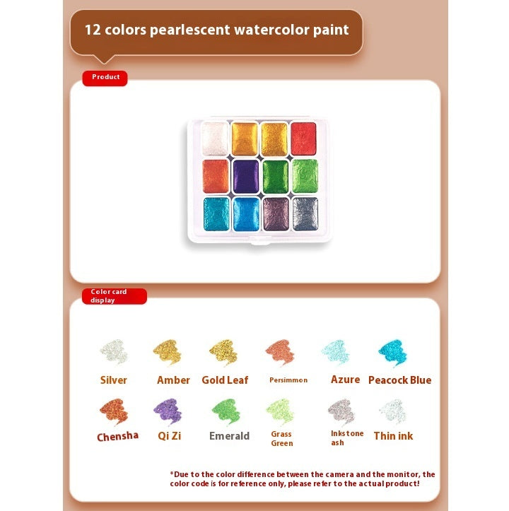 Pearlescent Paint Art Raw Solid Watercolor