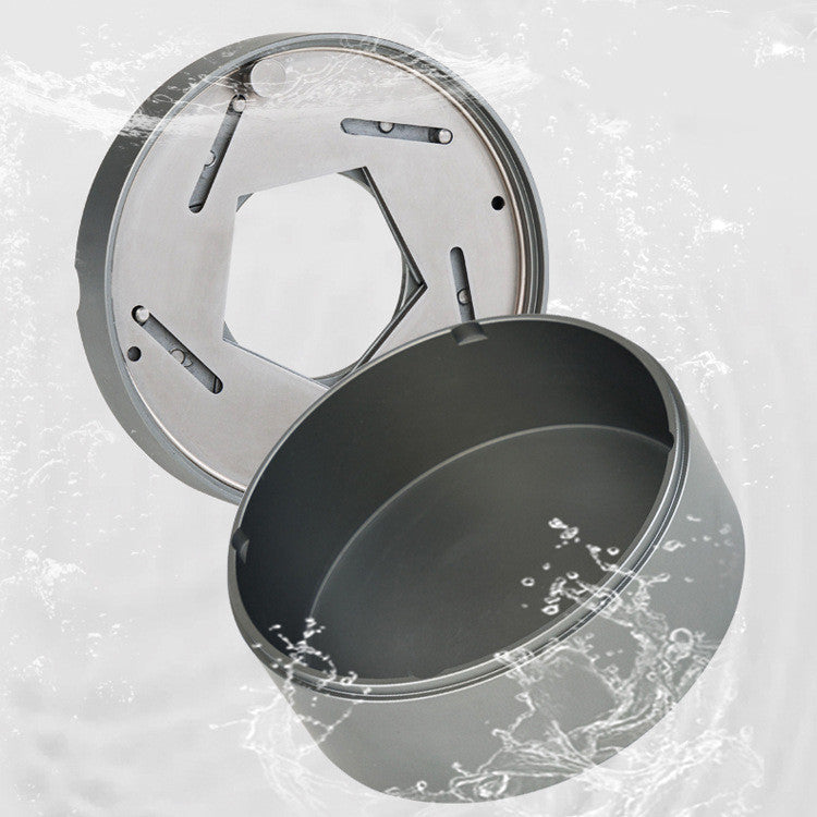 Cendrier Ménager Minimaliste en Acier Inoxydable Anti-Cendres