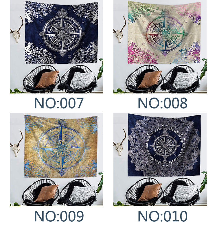 Original Mandala Compass Clock Pattern Family Print