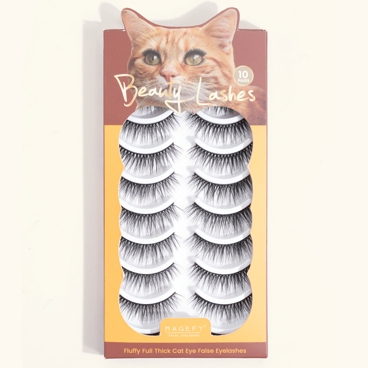 Fournitures de Beauté 10 Paires de Faux Cils Naturels en Boîte