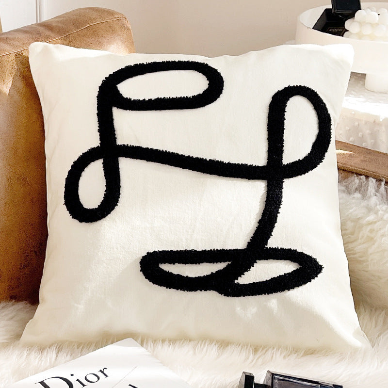 Nordic Ins Sofa Cushion Retro Houndstooth Pillow