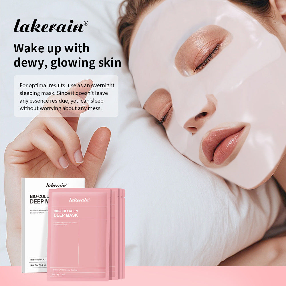 Masques faciaux au collagène Lakerain transfrontaliers, ensemble de masques hydratants pour le visage, raffermissants et éclaircissants, masques hydrogel de nuit