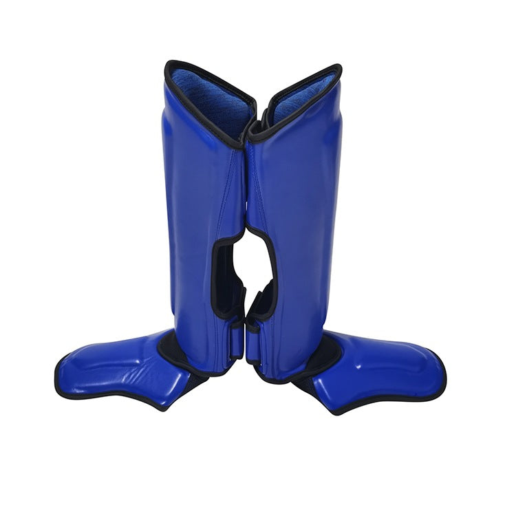 Protège-tibias Sanda avec protection de cou-de-pied, protège-tibias pour adultes, équipement de protection pour l'entraînement de boxe