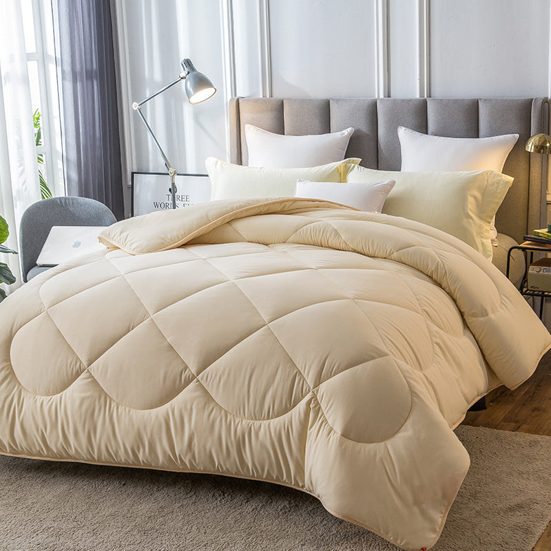 Housse de couette en duvet velouté, douce pour la peau, brodée, style simple
