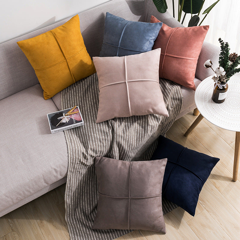 Simple Ins Style Sofa Suede Pillow Cover