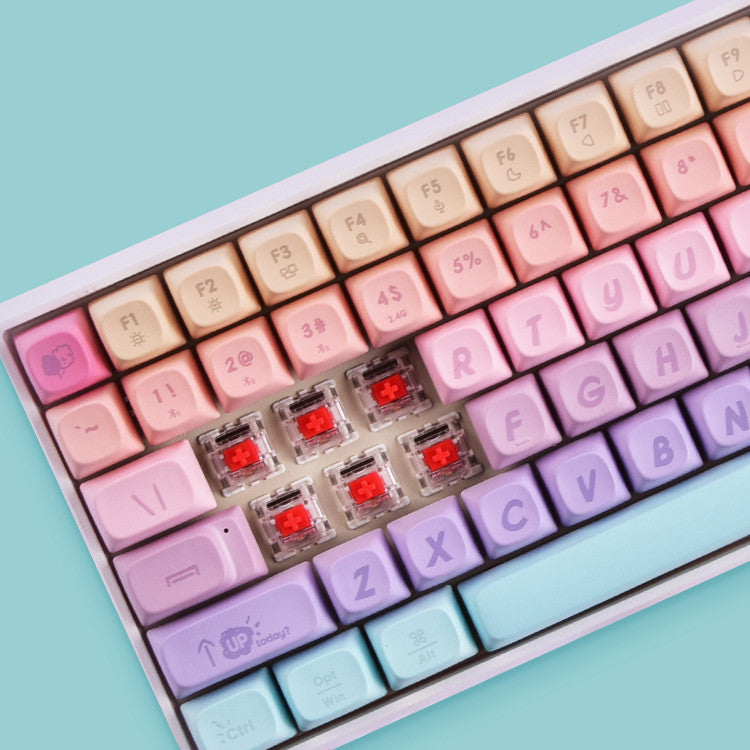 Women's Fashion Minimalist Office Red Axis Mechanical Keyboard