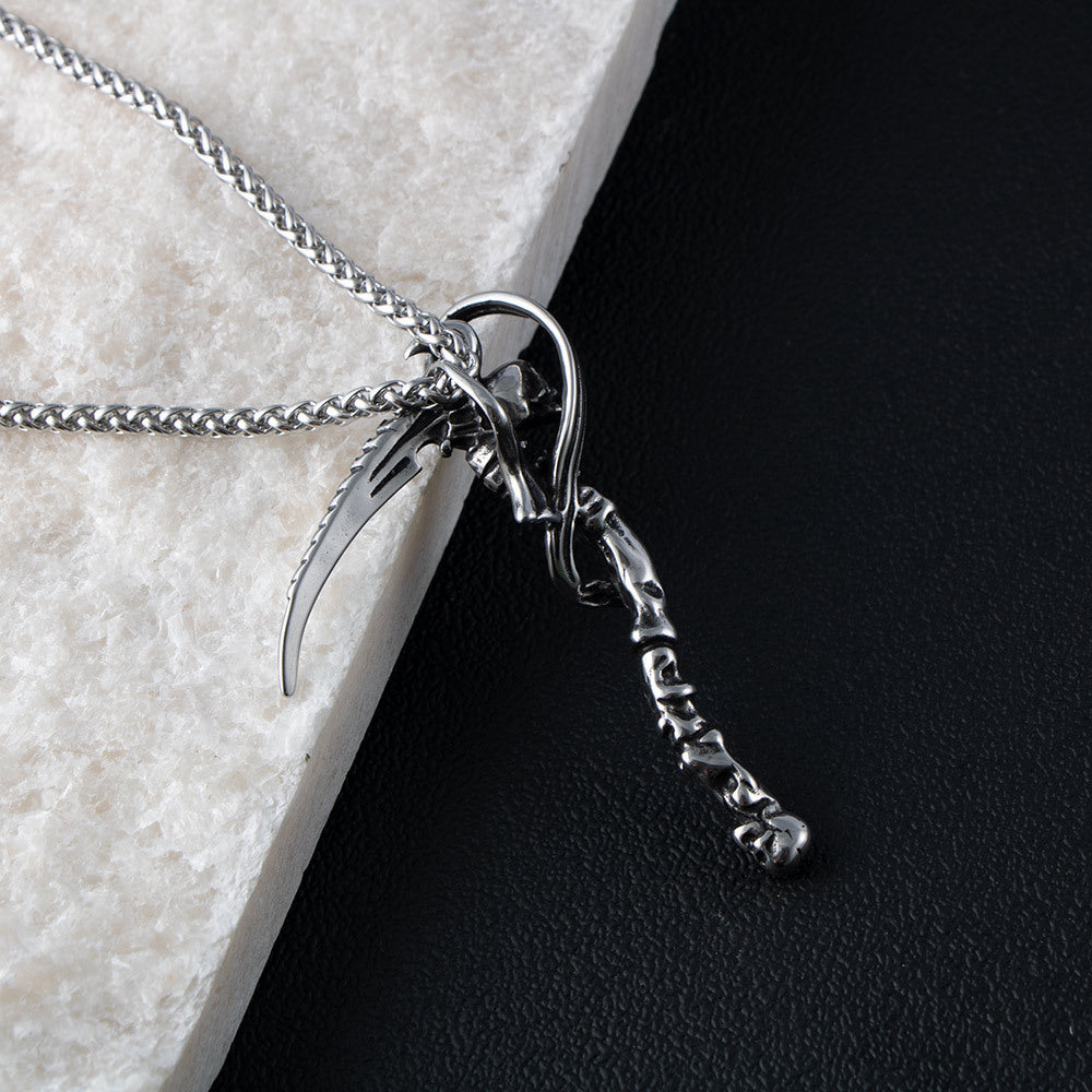 Men's Vintage Death God Titanium Steel Pendant Necklace