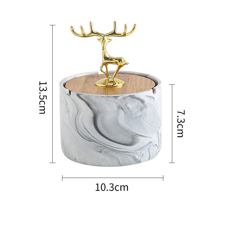 Household Ceramic Windproof Fly Ash Decorative Ashtray