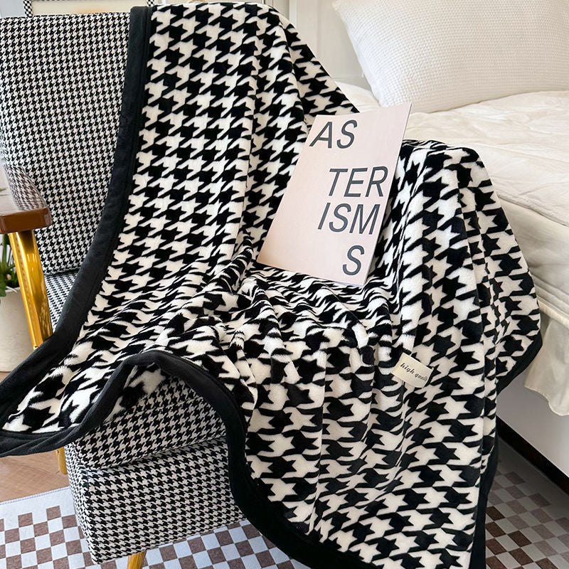 Sofa Blanket Air Conditioning Blanket Printed Coral Fleece Nap Blanket