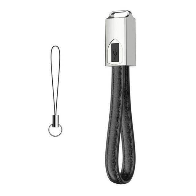 Câble de chargement porte-clés en cuir