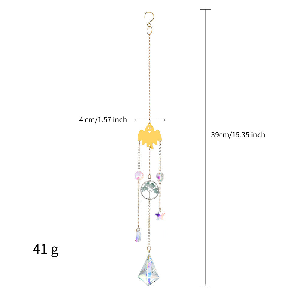 Halloween Star Moon Life Tree Crystal Decorative Pendant