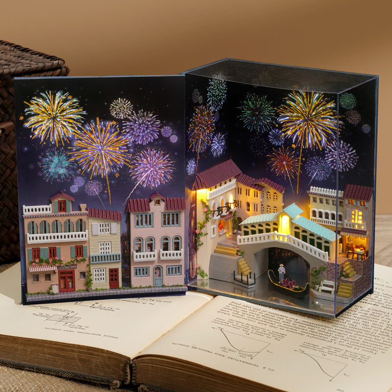 Hand-assembled DIY Wooden Doll House In Big Ben