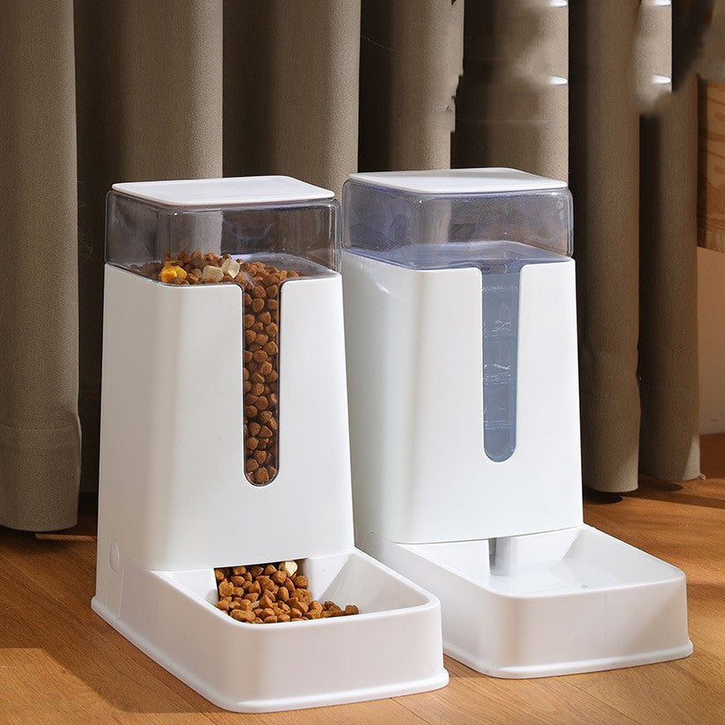 Distributeur automatique d'eau et de nourriture double gamelle pour animaux de compagnie