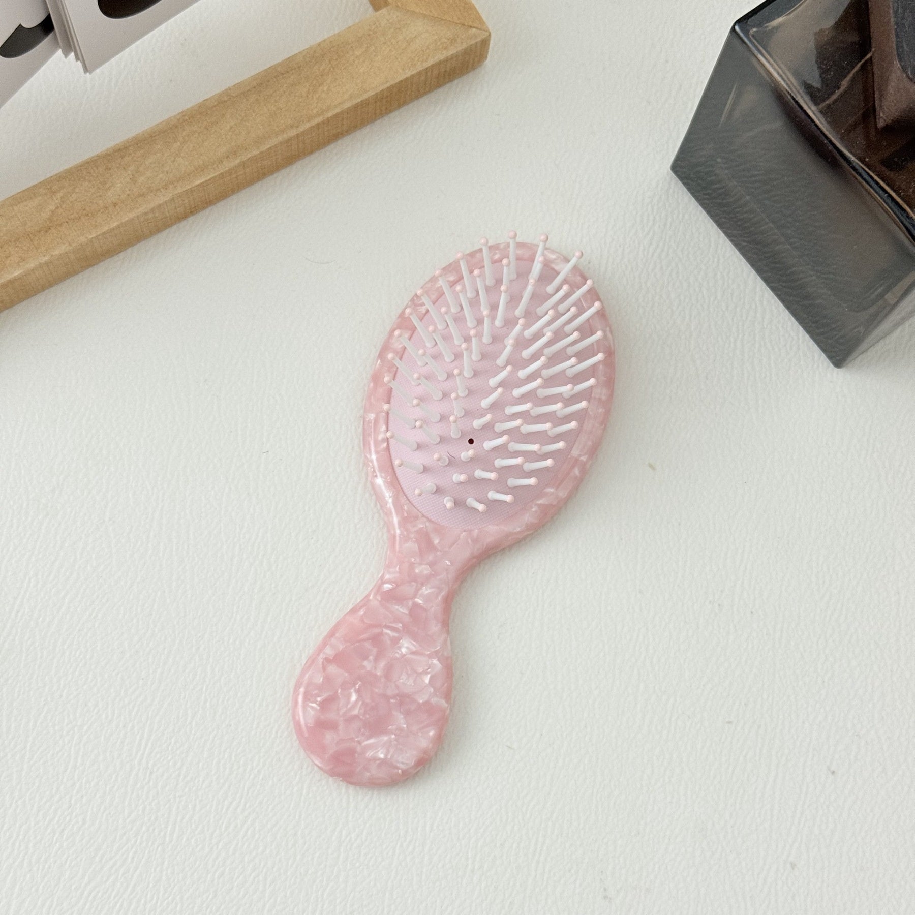 Simple Colorful Acetate Air Cushion Hair Comb With Personalized Name