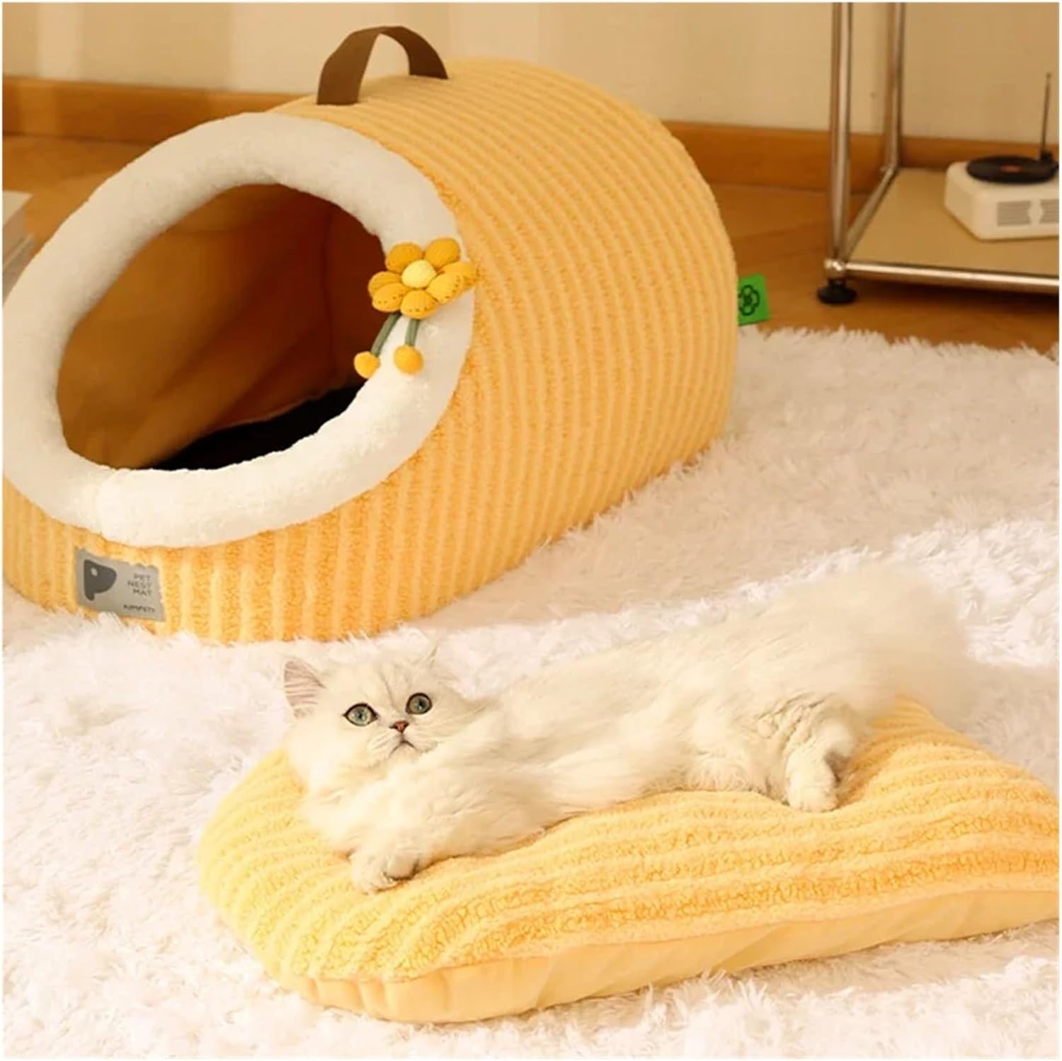 Cat House For Cats Cat Beds For Indoor Cats Cat Bed Cave With Removable Washable Cushioned Pillow Calming Cozy Soft Cat Cave