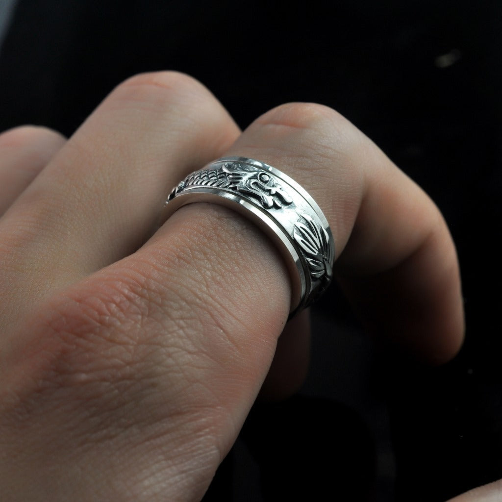 Men's Individual Thai Silver Vintage Fashion Ring