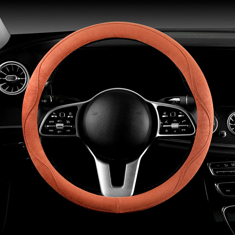 Car Steering Wheel Cover Suede Non-slip Comfortable