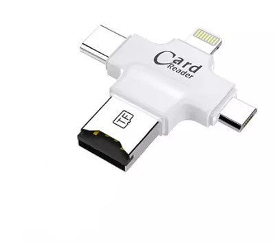Lecteur de Carte Multi-Fonction 4-en-1 pour Téléphone Portable