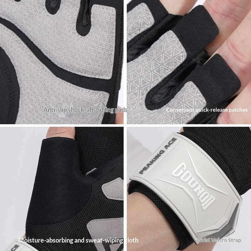 Gants demi-doigts pour le cyclisme sportif et l'escalade en extérieur