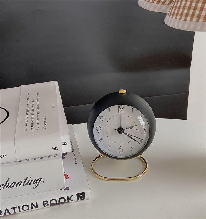 Nordic Style Retro Students Use Desktop Mute Small Alarm Clock