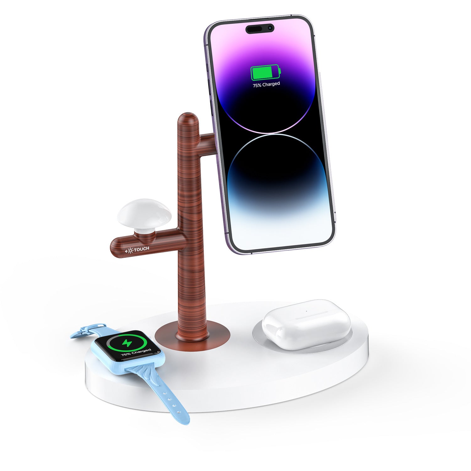 Three in one wireless charger magnet