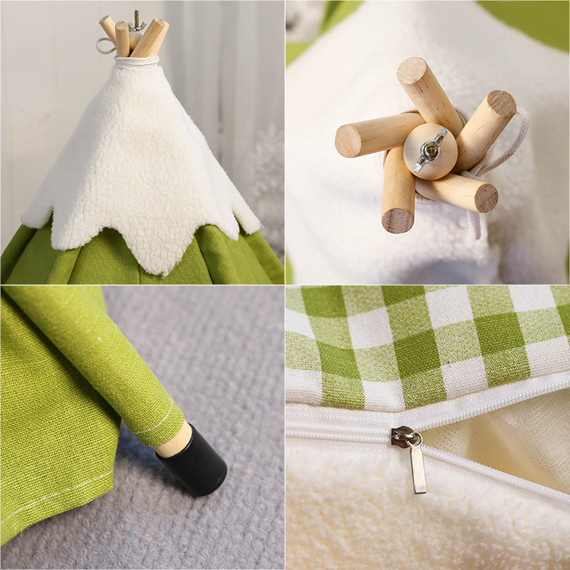 Tente pour animaux de compagnie Niche pour chat Amovible et lavable Petite et moyenne taille