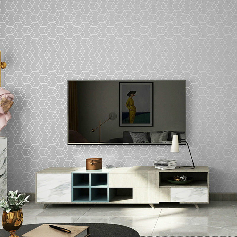Papier Peint Géométrique Moderne Minimaliste Rayé Non-Tissé Chambre Salon