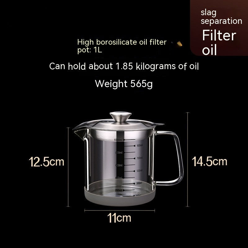 Oil Draining Pot Stainless Steel 304 Kitchen Oil Bottle Household