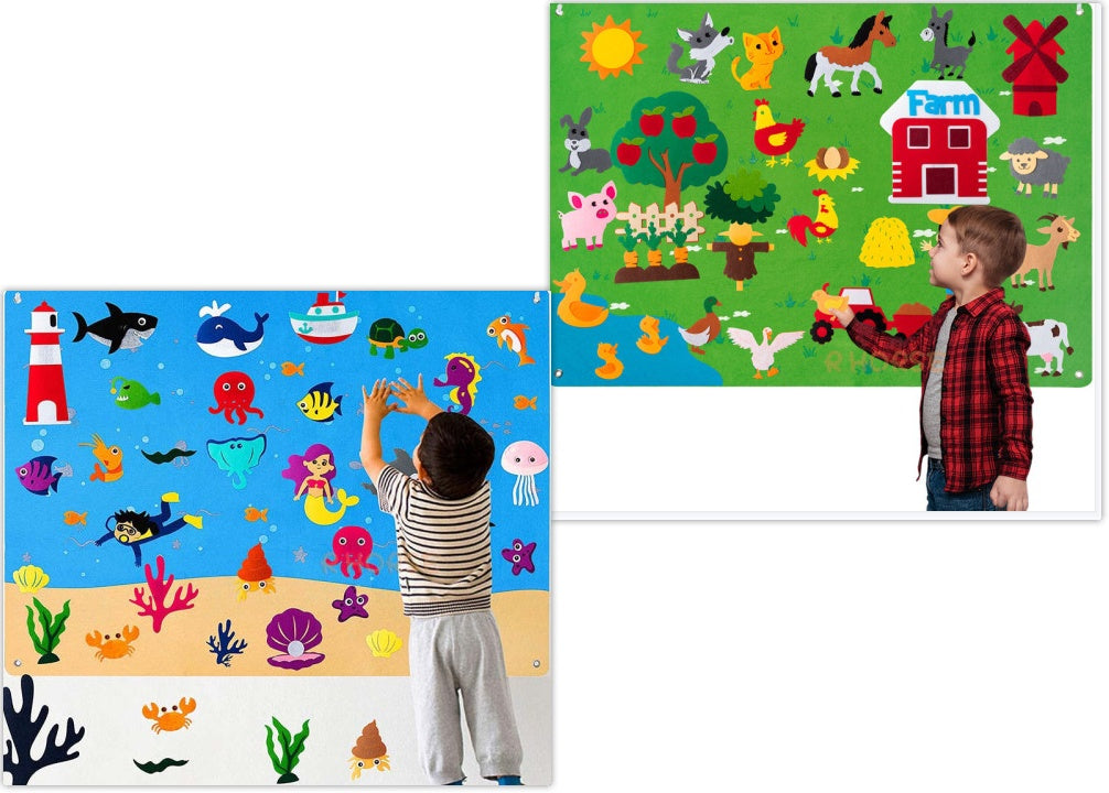 Tableau d'activités en feutre pour enfants, jouets scientifiques éducatifs