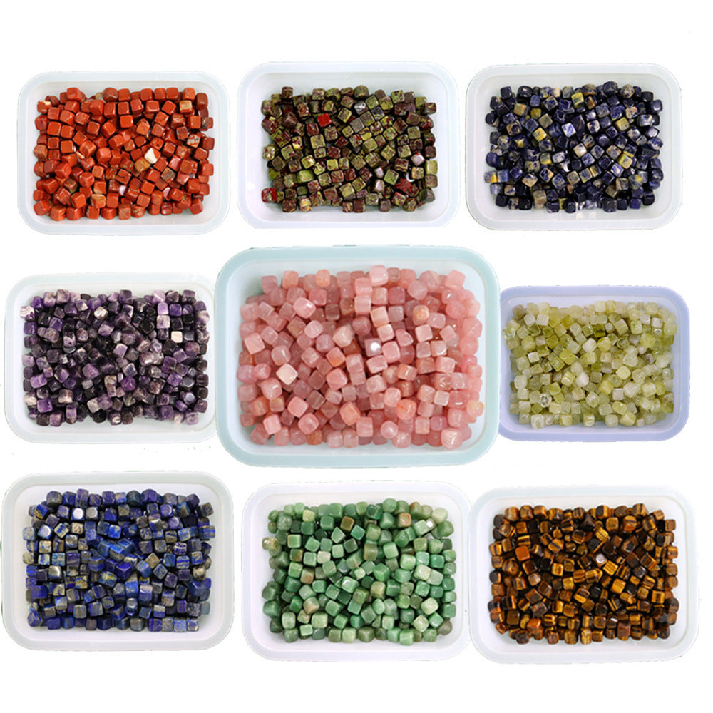 Natural Crystal Cube Gem Crushed Stone Powder Crystal