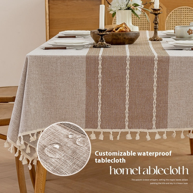 Anti-splash Table Cloth Non-slip Wear-resistant Rectangular Table Cloth