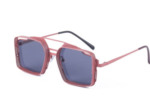 Lunettes de soleil Steampunk Vintage en métal ajouré pour hommes