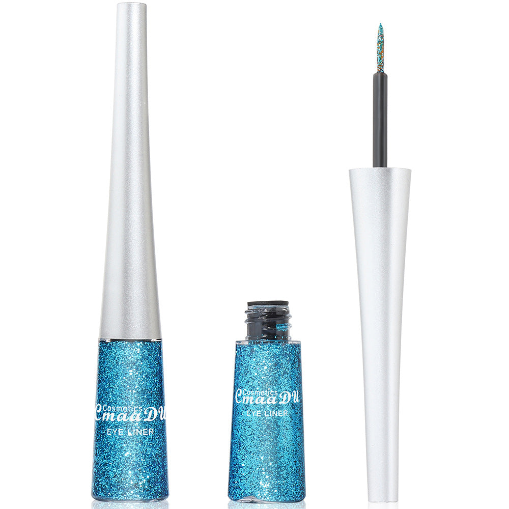 Ensemble d'eye-liners liquides scintillants multicolores créatifs