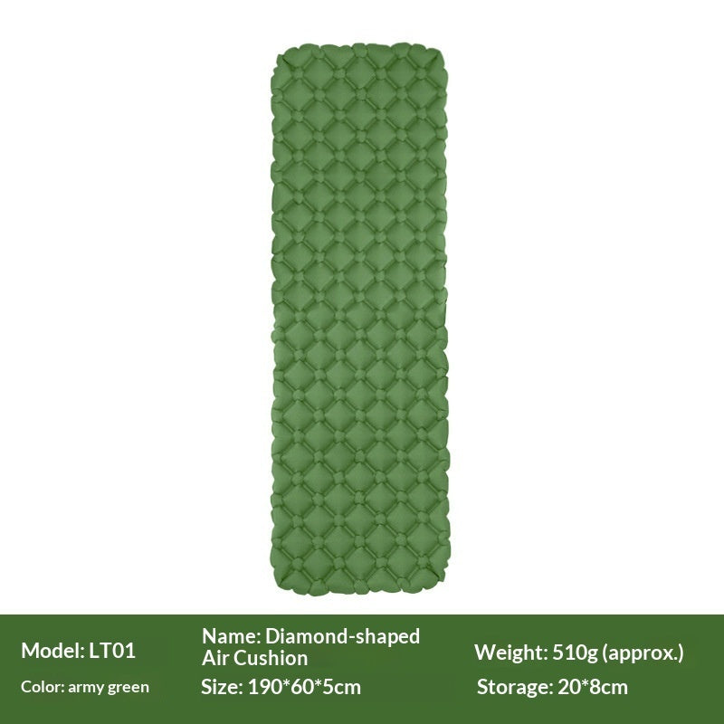 Outdoor Portable Foldable Foot-Pump Car-Carrying Inflatable Camping Mat