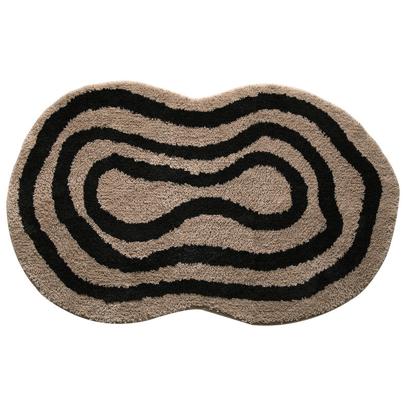 Tapis de porte tufté à motif irrégulier pour chambre à coucher, bureau