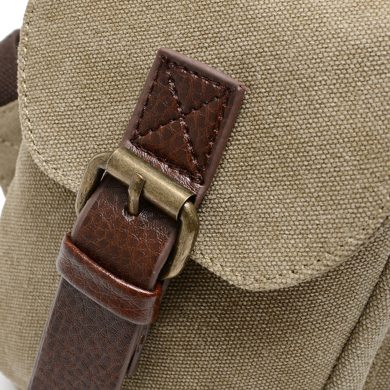 Sac à dos de voyage spacieux rétro en toile pour homme
