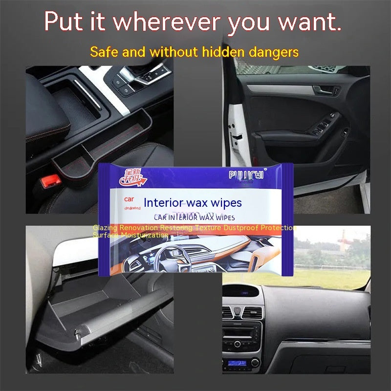 Car Interior Wax Wipes Cleaning Supplies