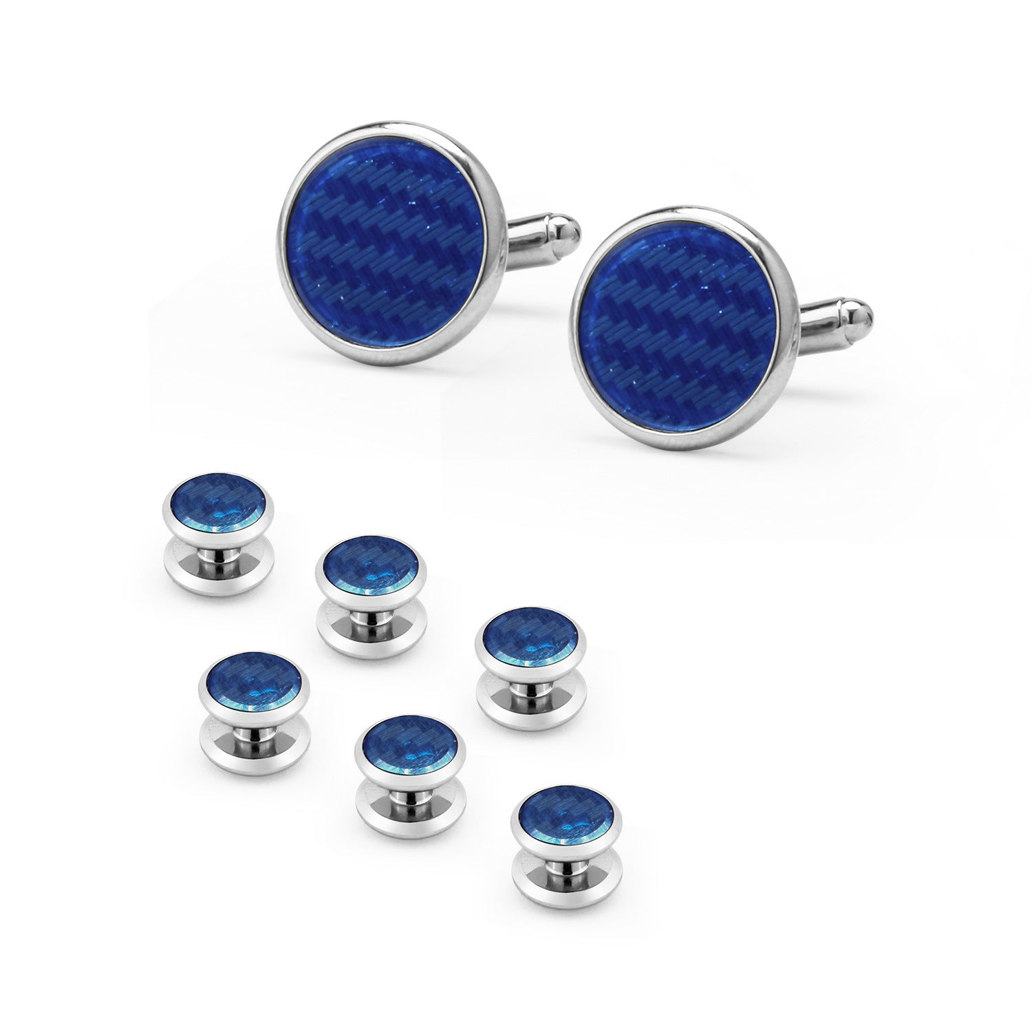 Boutons de manchette homme chemise française ronde goutte coque boutons de manchette combo 8 pièces