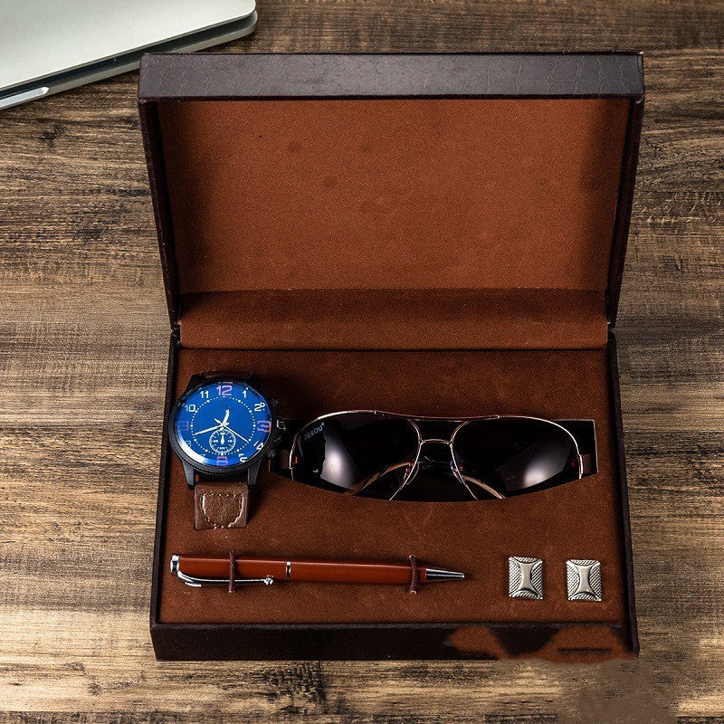 Coffret cadeau Montre et lunettes de soleil pour homme