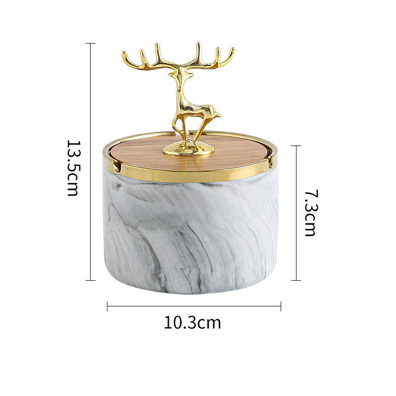 Household Ceramic Windproof Fly Ash Decorative Ashtray