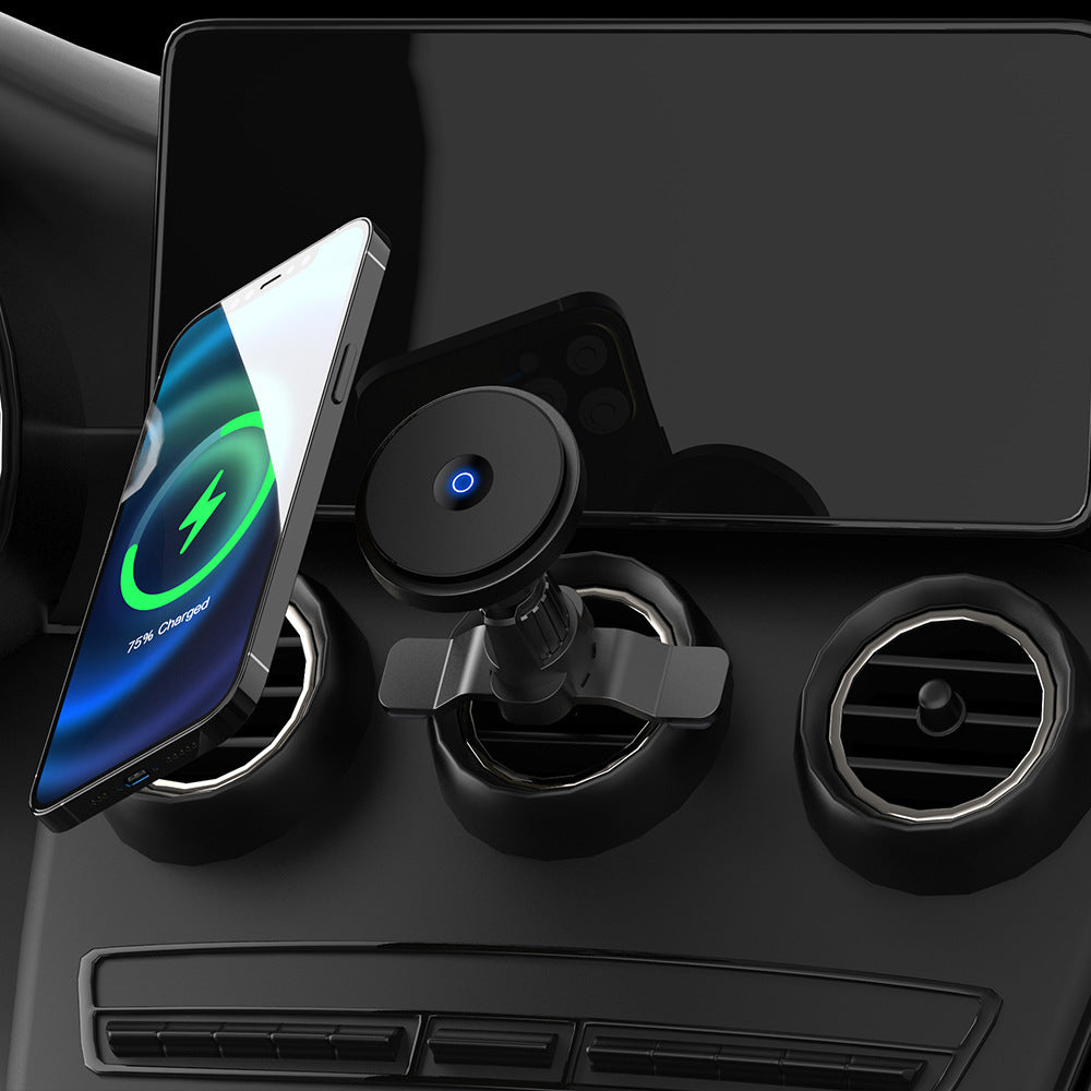 Metal 15W Magnetic Fast Charging Car Wireless Charger Air Outlet Bracket