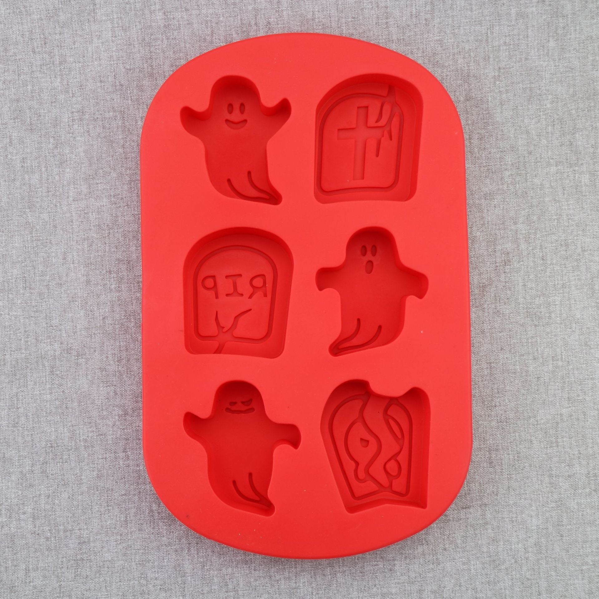 Molde de silicona para hornear pasteles con diseño de casa encantada de Halloween
