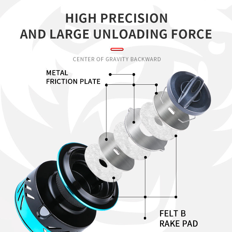 Moulinet de pêche en métal, leurre, canne à pêche en mer, moulinet spinning