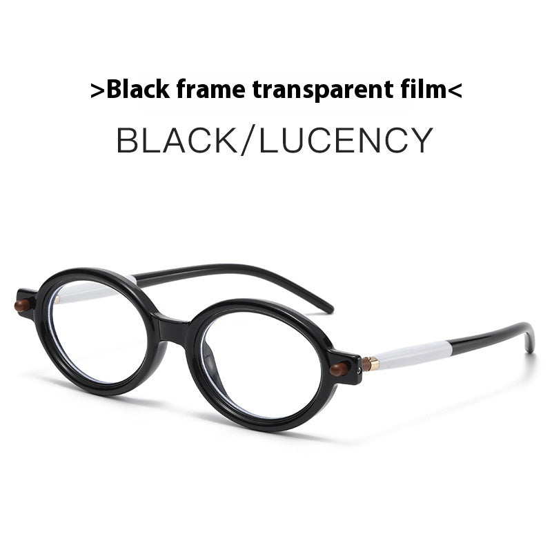 Lunettes de soleil ovales rétro artistiques charmantes modernes anti-lumière bleue
